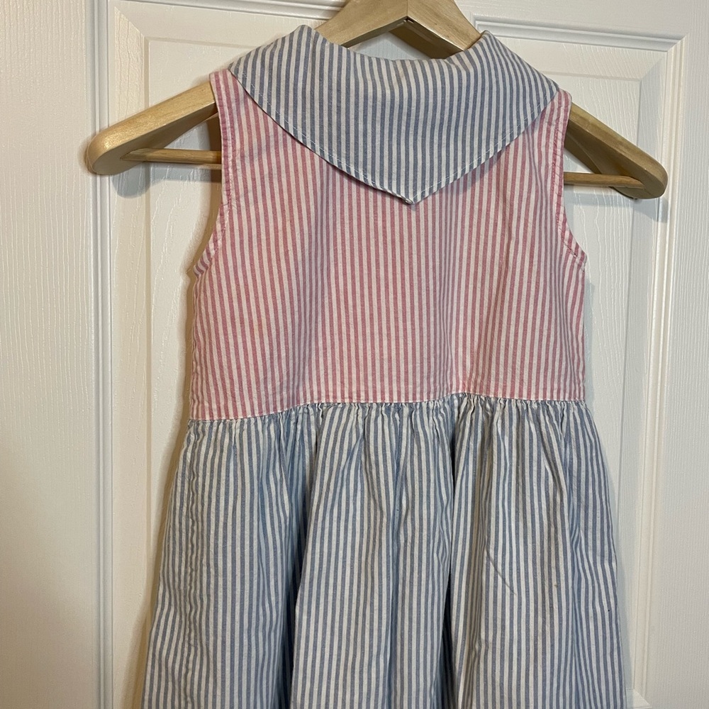 VTG 1994 Dr Seuss Cat in the Hat striped toddler dress sz L - Picture 3 of 8